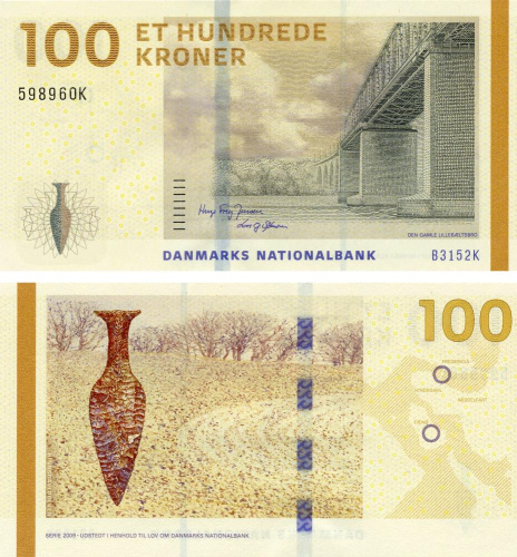 фото Дания 100 крон 2015 UNC (P66d(1)) Jensen and Sørensen