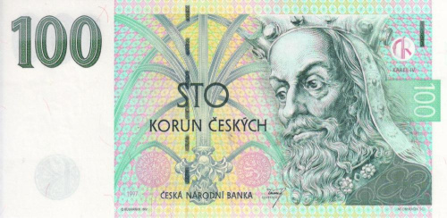 фото Чехия 100 крон 1997 UNC (P18)
