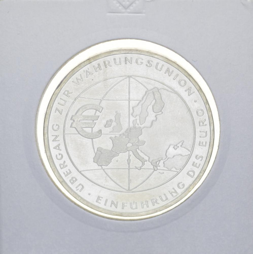 фото Германия 10 евро 2002 «Презентация евро» Серебро UNC