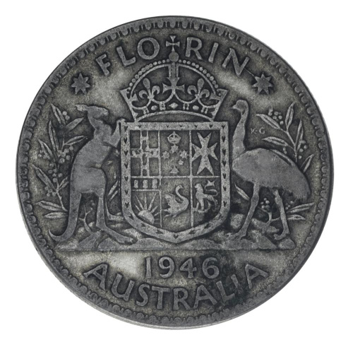 фото Австралия 1 флорин 1946 Серебро F-VF