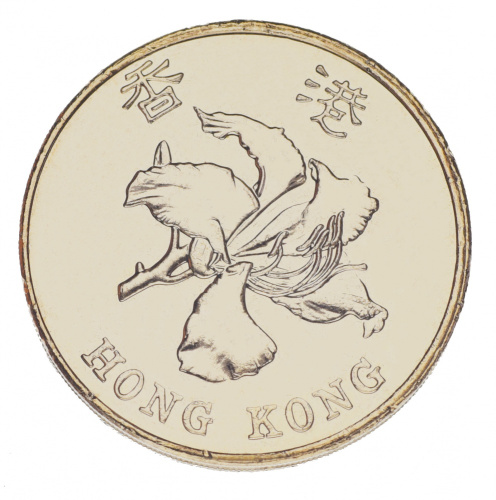 фото Гонконг 5 долларов 2015 AU-UNC Цветок