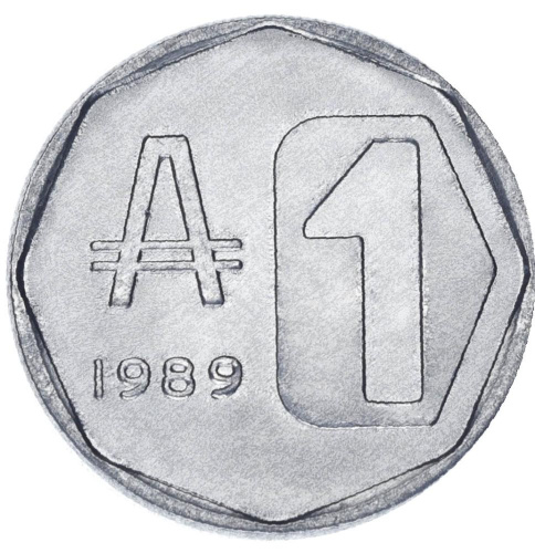 фото Аргентина 1 аустраль 1989 VF-AU