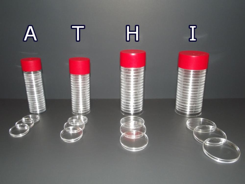 фото Тубы для монет в капсулах. Cap-Tubes for AirTite Coin Holders. Model H. 44,5 mm