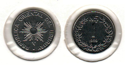 фото Уругвай 1 песо 1989 VF (KM#95)