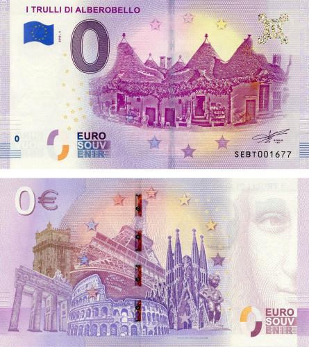 фото Италия 0 ЕВРО 2019 «Традиционные дома - Труллы» UNC