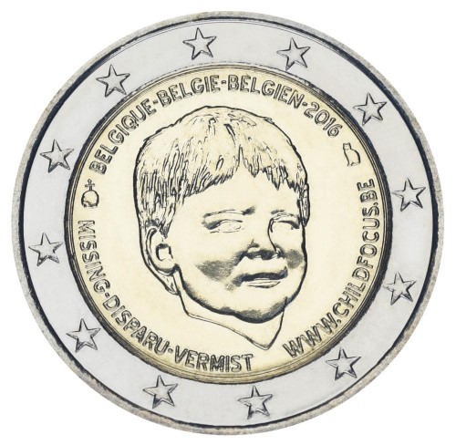 фото Бельгия 2 евро 2016 UNC 20-летие Европейского центра Child Focus