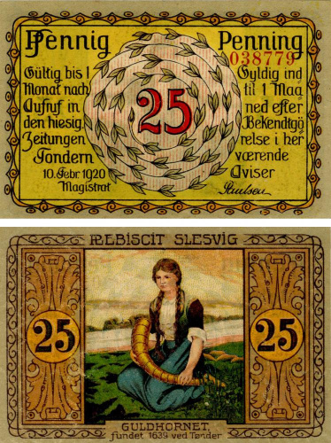 фото Германия Нотгельд 25 пфеннигов 1920 F-VF Шлезвиг
