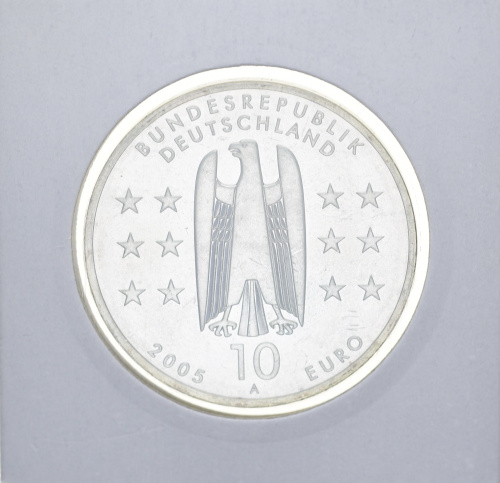 фото Германия 10 евро 2005 Серебро UNC Магдебург (Ag 925, 18 грамм)
