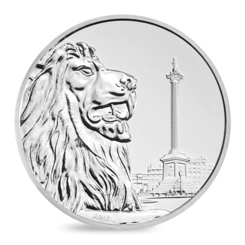 фото Великобритания 100 фунтов 2016 «Трафальгарская площадь» Серебро UNC