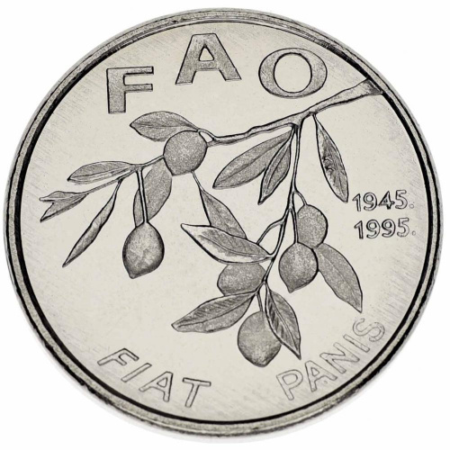 фото Хорватия 20 липа 1995 AU-UNC FAO ФАО Ягоды (KM#18)