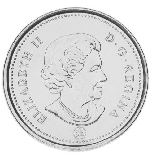 фото Канада 25 центов 2006 UNC Олень
