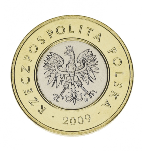 фото Польша 2 злотых 2009 Биметалл UNC