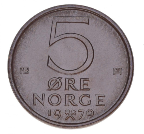 фото Норвегия 5 эре 1979 UNC