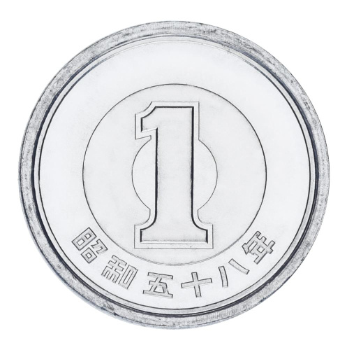 фото Япония 1 йена 1983 UNC