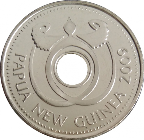 фото Папуа-Новая Гвинея 1 кина 2009 UNC Крокодилы (KM#6b)
