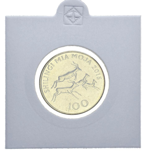 фото Танзания 100 шиллингов 2015 AU-UNC Косули