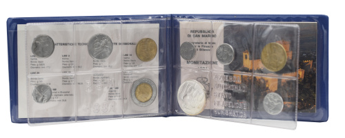 фото Сан-Марино набор из 10 монет 1991 UNC 1, 2, 5, 10, 20, 50, 100, 200, 500, 1000 лир (серебро)
