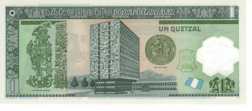 фото Гватемала 1 кетсаль 2012 Полимер UNC (P115b)
