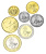 фото Западная Африка набор из 7 монет 2004-2013 UNC 5, 10, 25, 50, 100, 200, 500 франков