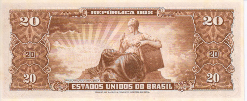 фото Бразилия 20 крузейро 1982 UNC (P178)
