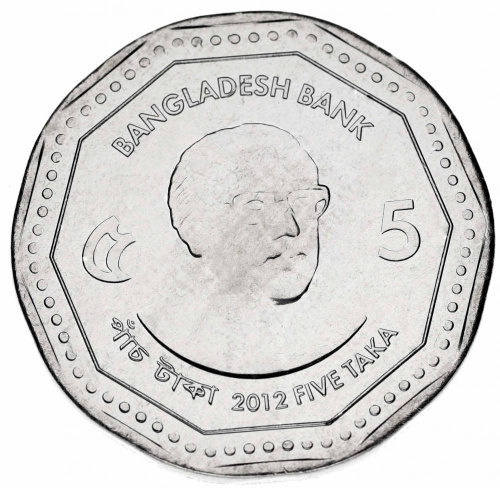 фото Бангладеш 5 така 2012 UNC (KM#33)