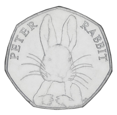 фото Великобритания 50 пенсов 2016 «Кролик Питер» UNC