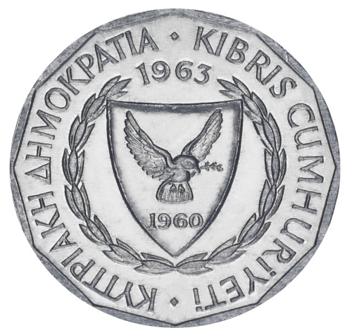 фото Кипр 1 миль 1963 UNC
