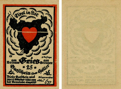 фото Германия Нотгельд  25 пфеннигов 1920 F-VF Бриз