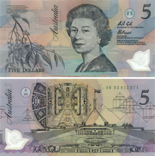 фото Австралия 5 долларов 1992 UNC (P50a)