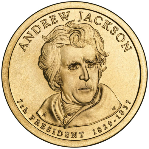фото США 1 доллар 2008 P «7-й Президент Эндрю Джексон» UNC (KM#428)