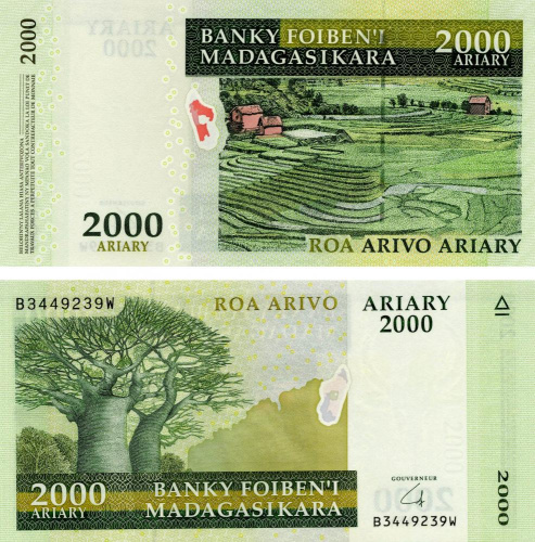 фото Мадагаскар 2000 ариари 2009 UNC (P90)