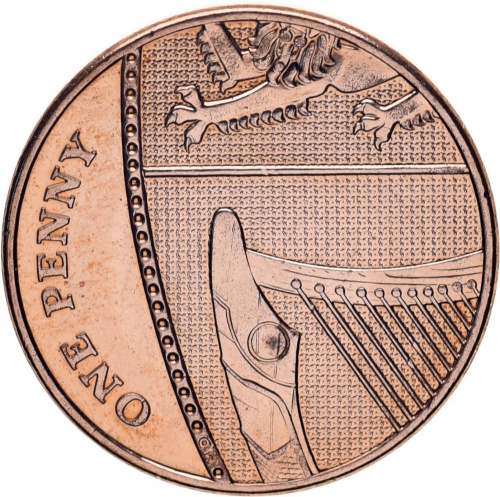 фото Великобритания 1 пенни 2017 UNC