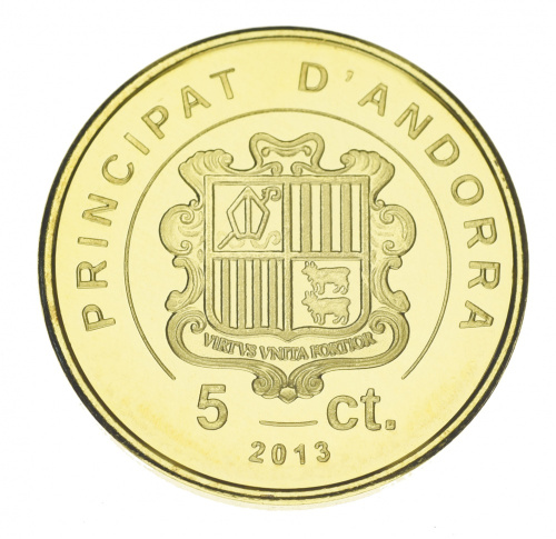 фото Андорра 5 сентим 2013 UNC