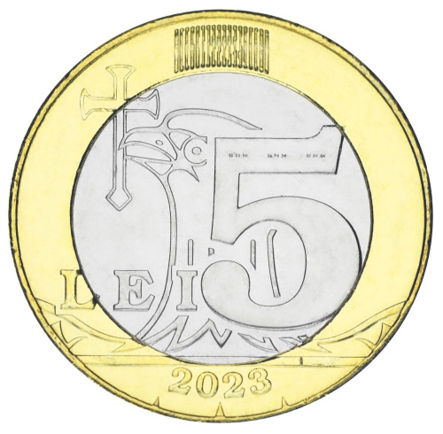 фото Молдавия 5 лей 2023 Биметалл UNC