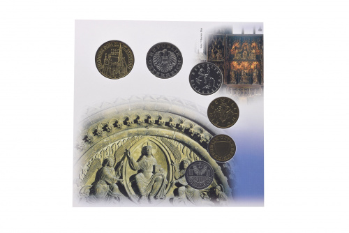 фото Австрия набор из 6 монет 1997 UNC 10, 50 грош, 1, 5, 10, 20 шиллингов в сувенирной упаковке