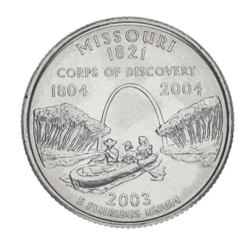 фото США 25 центов (квотер) 2003 P «Штаты и территории - Миссури» UNC (KM#346)