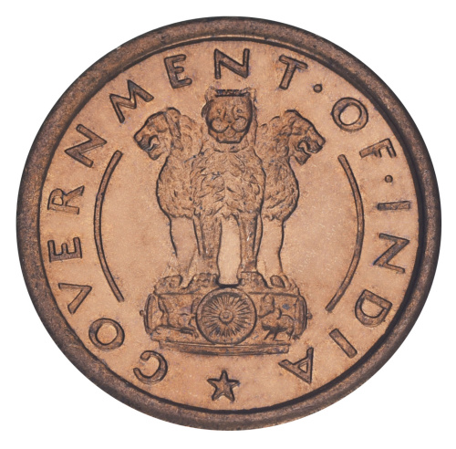 фото Индия 1 пайс 1951 F-VF Конь Лошадь