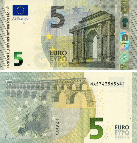 фото Австрия 5 евро 2013 NA N014 Драги UNC