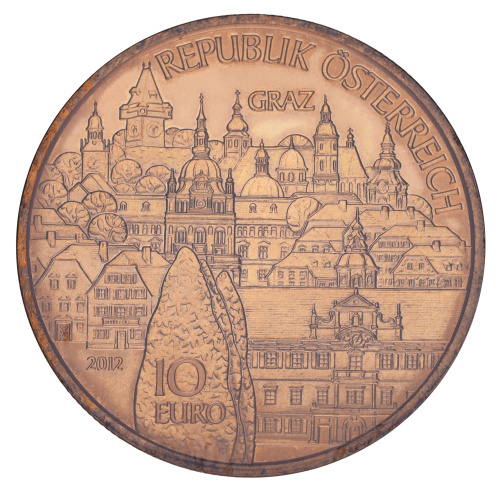 фото Австрия 10 евро 2012 UNC Земли Австрии - Штирия