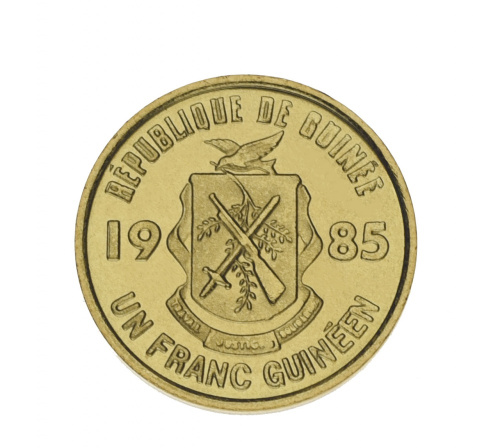 фото Гвинея 1 франк 1985 AU-UNC