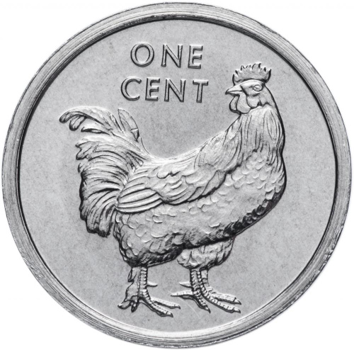 фото Острова Кука 1 цент 2003 UNC Петух (KM#422)