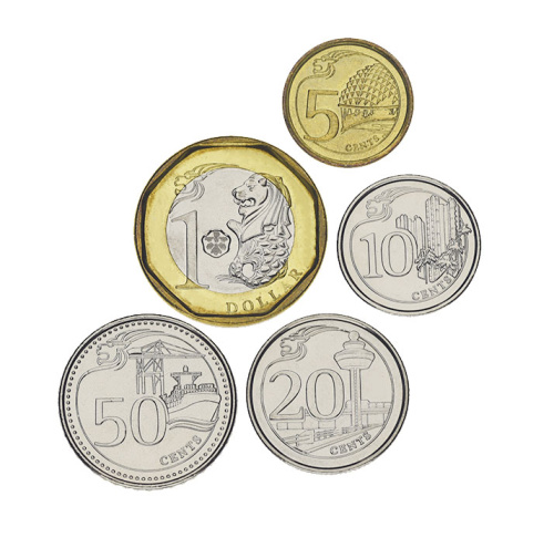 фото Сингапур набор из 5 монет 2013 UNC 5, 10, 20, 50 центов, 1 доллар