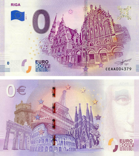 фото Латвия 0 ЕВРО 2019 «Город Рига» UNC