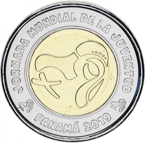 фото Панама 1 бальбоа 2019 Биметалл UNC «Всемирный день молодежи»