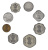 фото Индия набор из 8 монет 1964-2011 F-VF 1, 2, 3, 5, 10, 20, 25, 50 пайса