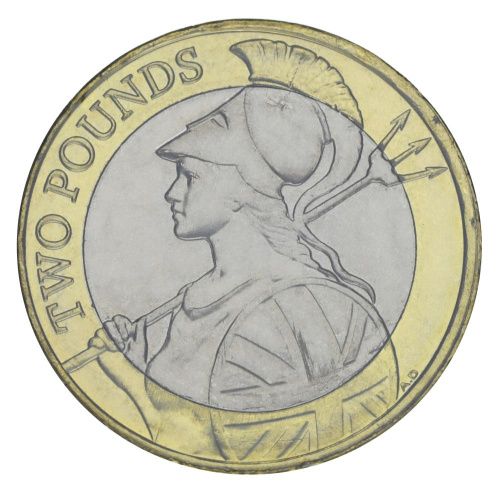 фото Великобритания 2 фунта 2015 Биметалл UNC Британия