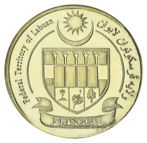 фото Лабуан 5 ринггит 2025 UNC Малайзия Рыба - Рогатый занкл