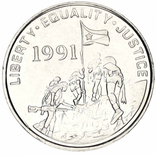 фото Эритрея 10 центов 1997 AU-UNC Страус