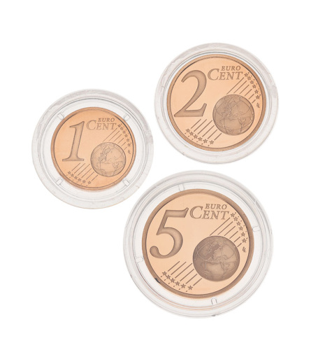 фото Монако набор из 3 монет евро 2005 Proof 1, 2, 5 центов