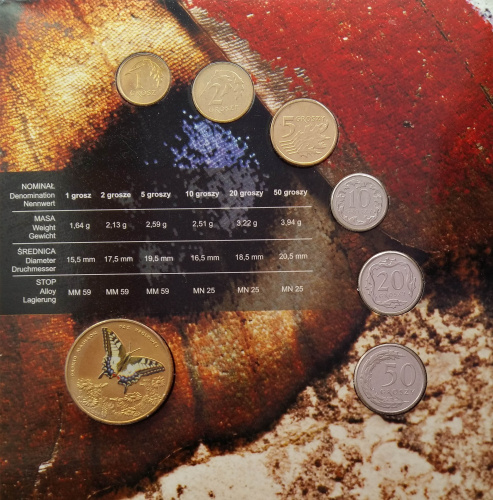 фото Польша набор из 7 монет 2011 UNC